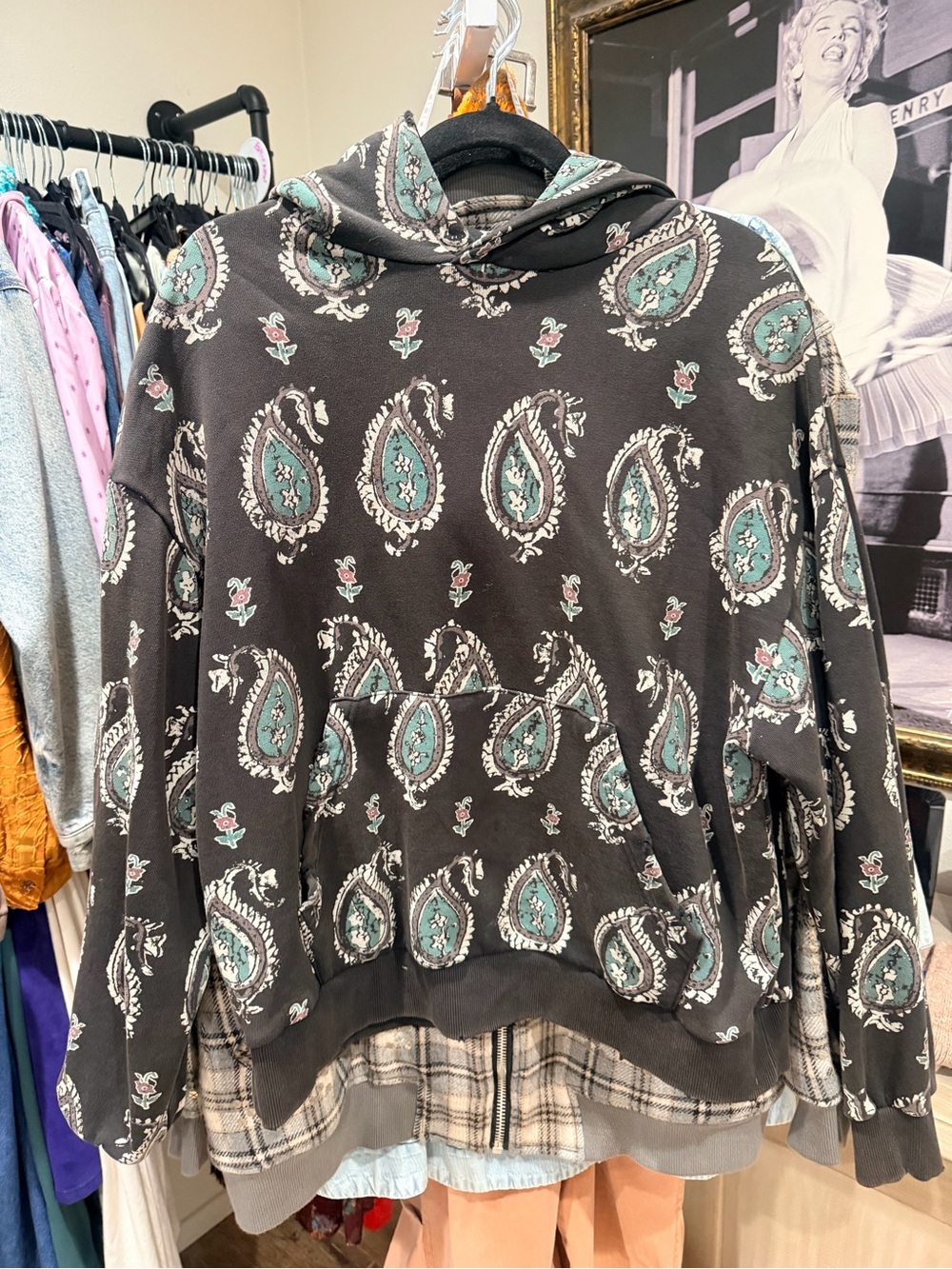 Free people X Found Monogram Paisley hoodie - Picture 3 of 4